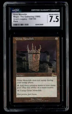 ***CGC 7.5 Grim Monolith*** MTG Urza's Legacy Kid Icarus - Image 1