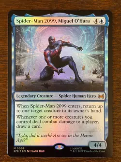 Spider-Man 2099, Miguel O'Hara (Foil) 0008 (M) MTG Marvel's Spider-Man (SPE) - Image 2