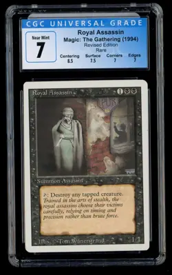 ***CGC 7 Royal Assassin*** MTG Revised Kid Icarus - Image 1