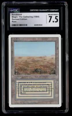 ***CGC 7.5 Scrubland*** MTG Revised Kid Icarus - Image 1