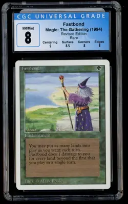 ***CGC 8 Fastbond*** MTG Revised Kid Icarus - Image 1