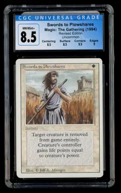 ***CGC 8.5 Swords to Plowshares*** MTG Revised Kid Icarus - Image 1