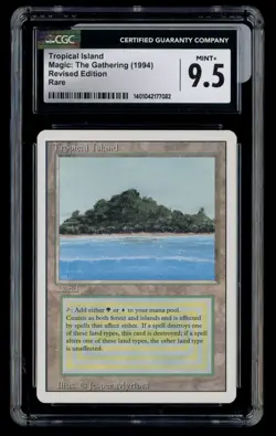 ***CGC 9.5 Tropical Island*** MTG Revised Kid Icarus - Image 1