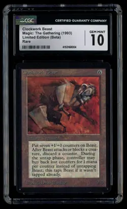 ***CGC 10 Beta Clockwork Beast*** MTG Beta Kid Icarus - Image 1