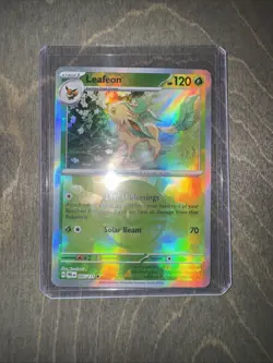 Pokemon TCG Leafeon 005/131 Prismatic Evolutions Poke Ball Reverse Holo - NM - Image 1