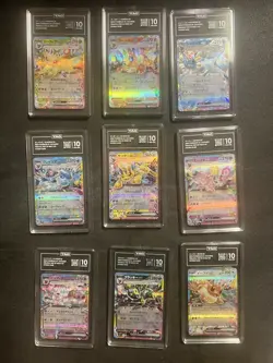 TAG Graded Pokemon Card Lot - Terastal Festival Eeveelutions! All TAG 10! - Image 1