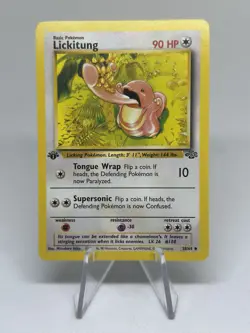 🍀 Lickitung 38/64 Jungle 1st Edition Stamp Non Holo Foil Pokemon 1999 Vintage - Image 1