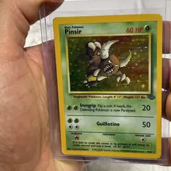 1999 Pokemon PINSIR Jungle Set HOLO Foil Rare Unlimited Edition Card 9/64 MP Vtg - Image 1
