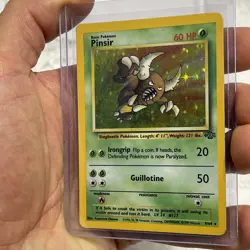 1999 Pokemon PINSIR Jungle Set HOLO Foil Rare Unlimited Edition Card 9/64 MP Vtg - Image 2