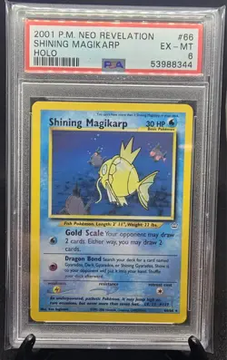 2001 Pokemon Neo Revelation Shining Magikarp #66 PSA 6 FART SWIRL - Image 1