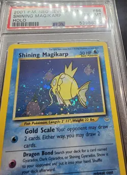 2001 Pokemon Neo Revelation Shining Magikarp #66 PSA 6 FART SWIRL - Image 3