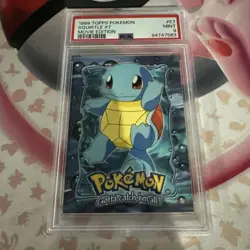 1999 TOPPS POKEMON #E7 SQUIRTLE MOVIE EDITION PSA 9 - Image 1