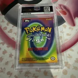 1999 TOPPS POKEMON #E7 SQUIRTLE MOVIE EDITION PSA 9 - Image 2