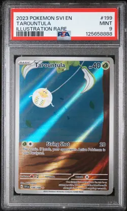 2023 POKEMON SVI EN-SCARLET & VIOLET ILLUSTRATION RARE #199 TAROUNTULA PSA 9 - Image 1