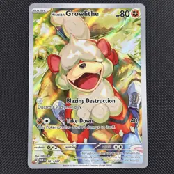 Pokemon TCG Hisuian Growlithe Twilight Masquerade 181/167 Illustration Rare - Image 1