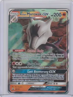 2019 Pokemon Sun And Moon Promo Alolan Marowak GX- SM187 #SM187 - Image 1