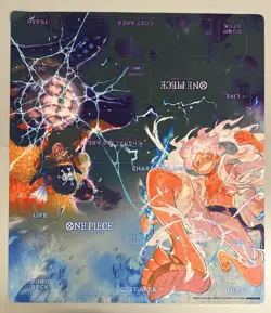 One Piece 2-Player Playmat Luffy Teach Blackbeard UNUSED Official Bandai - Image 1