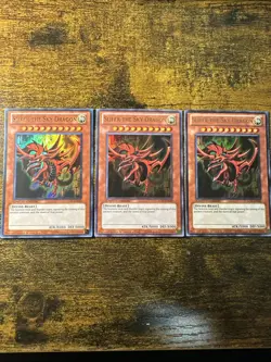Yu-Gi-Oh Slifer the Sky Dragon Ultra Rare Limited Edition LC01-EN002 NM X3 - Image 1