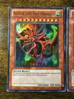 Yu-Gi-Oh Slifer the Sky Dragon Ultra Rare Limited Edition LC01-EN002 NM X3 - Image 2