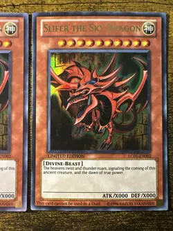 Yu-Gi-Oh Slifer the Sky Dragon Ultra Rare Limited Edition LC01-EN002 NM X3 - Image 4