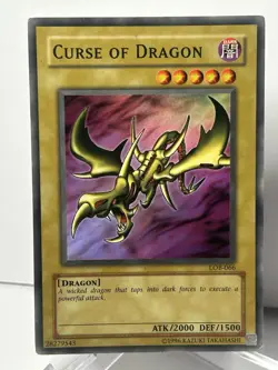 YuGiOh Curse of Dragon LOB-066 Unlimited Super Rare - MP - Image 1