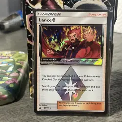 Lance Prism Star - 61/70 - Pokemon Dragon Majesty Sun & Moon Holo Rare Card NM - Image 1