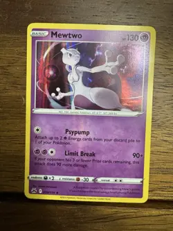 Pokemon Mewtwo TCG Holo Rare Card 059/159 Crown Zenith - Image 1