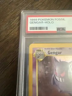 1999 Pokemon Gengar TCG Fossil Holo Unlimited Rare Card 5/62 PSA 8 - Image 4