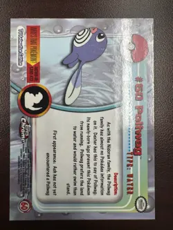 Pokemon #60 Poliwag Card Topps Chrome 2000 TV Animation Series 1 MP (Dent). - Image 2