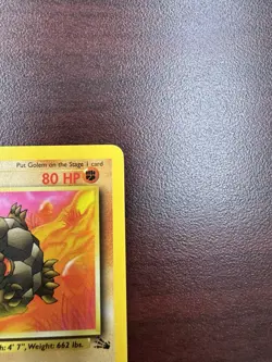 Golem 36/62 Uncommon 1st Edition Fossil Pokemon Card LP - Image 4