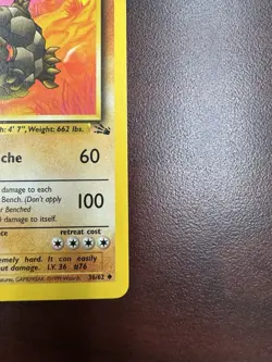 Golem 36/62 Uncommon 1st Edition Fossil Pokemon Card LP - Image 5
