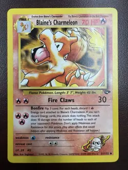 Pokemon Card - Blaine's Charmeleon Gym Challenge 31/132 Uncommon LP - Image 1