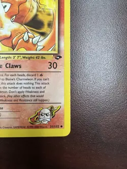Pokemon Card - Blaine's Charmeleon Gym Challenge 31/132 Uncommon LP - Image 5