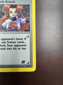Rocket's Sneak Attack 72/82 - Pokemon Card Team Rocket Rare Non-Holo Vintage LP - Image 5