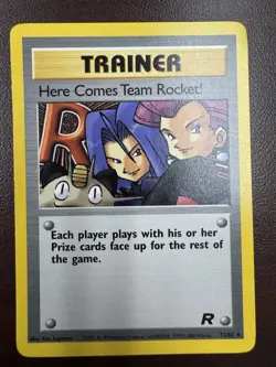 2000 Pokemon Team Rocket Here Comes Team Rocket! 71 /82 LP Card - Image 1