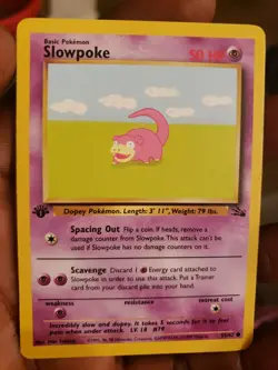 Pokemon TCG Slowpoke Fossil, 1st Edition, Regular Card 55/62 - Image 1