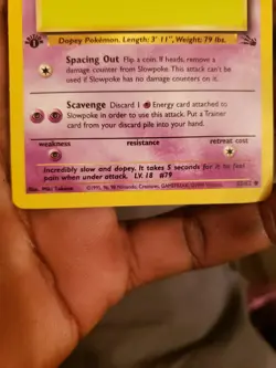 Pokemon TCG Slowpoke Fossil, 1st Edition, Regular Card 55/62 - Image 2