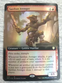 Sardian Avenger (Extended Art) FOIL NM #43 Commander: The Brothers' War MTG - Image 1