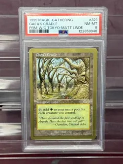 MTG Gaea's Cradle 1999 Matt Linde World Championship PSA 8 - POP 7 None Higher - Image 1