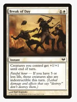 Break of Day | MTG | Dark Ascension DKA | Instant | +1/+1 | Fateful Hour | LP-NM - Image 1