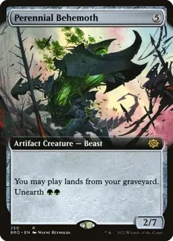Perennial Behemoth - Foil Extended Art BRO LP MTG - Image 1