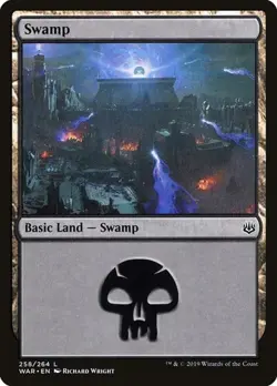 Swamp (#258) - Foil War of the Spark LP MTG - Image 1