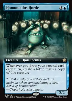 Homunculus Horde (#454) - Foil Extended Art FDN LP MTG - Image 1