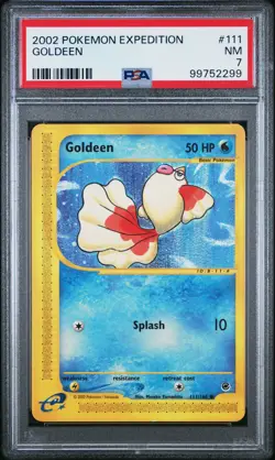 2002 POKEMON EXPEDITION #111 GOLDEEN PSA 7 - Image 1