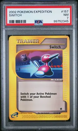 2002 POKEMON EXPEDITION #157 SWITCH PSA 7 - Image 1