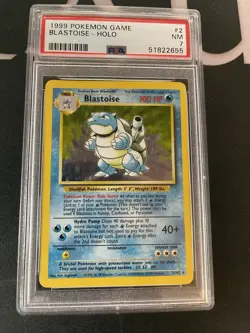 1999 POKEMON GAME #2 BLASTOISE HOLO PSA 7 NEAR MINT - Image 1