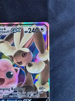 tag team Mega Lopunny & Jigglypuff GX Cosmic Eclipse 165/236 Full Art pokemon - Image 4