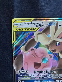 tag team Mega Lopunny & Jigglypuff GX Cosmic Eclipse 165/236 Full Art pokemon - Image 5