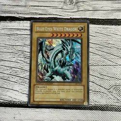 Yugioh Blue-Eyes White Dragon BPT-003 Secret Rare Promo LP-MP - Image 1