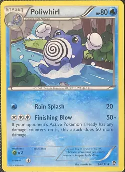 Poliwhirl 16/111 XY - Furious Fists Regular - Pokemon Card - Image 1